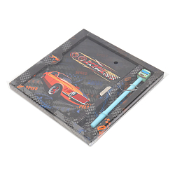 Блокнот 13,5*18 см 50л с замком "Speed Racing" с ручкой