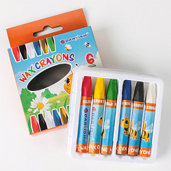 Мелки восковые  6цв. "Darvish"