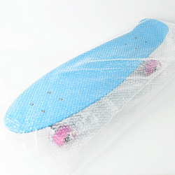 Скейтборд светящийся  67*18 см голубой