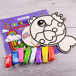 Набор для творчества "Деревянная фигурка из разноцветных шариков" "Рыбка"