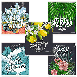 Тетрадь  48л кл. "Tropical motives" обл. выб лак , блёстки "серебро"