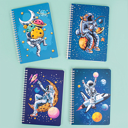 Блокнот A5  60л в линейку "Космос" на спирали