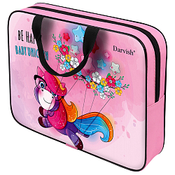 Папка детская с ручками ткань "Весёлый пони"