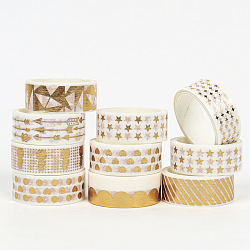 Лента декоративная клейкая с рисунками 15мм*2м 10шт в наборе