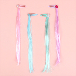 Заколка для волос 4 шт. в наборе (клик-клак с прядью)