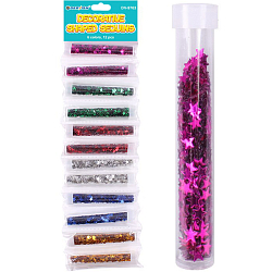 Декоративные фигурные звездочки 6 цветов 12шт (набор)