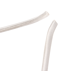 Ободок бежевый для волос с ушками стразы