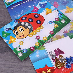 Набор для творчества аппликация из пайеток А6 "Божья коровка" с европодвесом