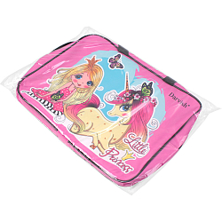 Папка детская с ручками ткань "Принцесса с единорогом"