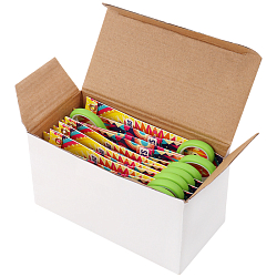 Ножницы 13см детские закругленные лезвия цвет ручек салатовый