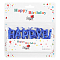 Свечи для торта "Happy birthday" цвет синий