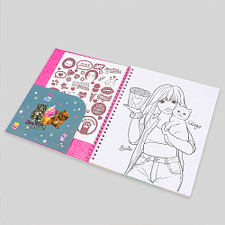 Раскраска на спирали "Модные девочки"