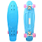 Скейтборд светящийся  67*18 см голубой