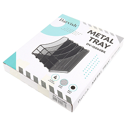 Лоток вертикальный 4 отделения металлический