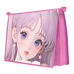 Папка  для тетрадей  А4 на молнии, печать на картоне Космическая девочка