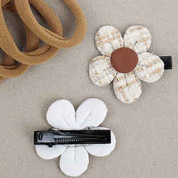 Аксессуары для волос в наборе (2 заколки-зажима+ 4резинки)