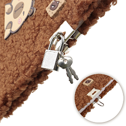 Блокнот 15,5*21,5см 80л клетка меховой