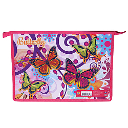 Папка  для тетрадей  А4 на молнии Butterfly