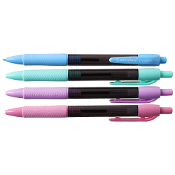 Ручка  авт. син. "Darvish" корпус цветной полупрозрачный с резиновым держателем