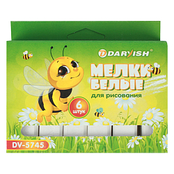 Мелки белые  6шт "Darvish" для асфальта