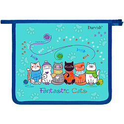 Папка для тетрадей А5 на молнии "Fantastic cats"
