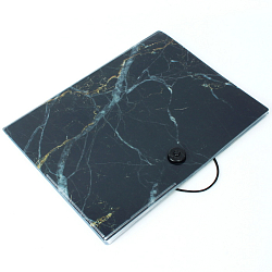 Папка на резинке А4 внутри 5 двойных уголков  Marble
