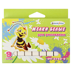 Мелки белые  9шт "Darvish" прямоугольные