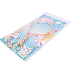 Праздничное украшение ободок "Косички" с бантиком