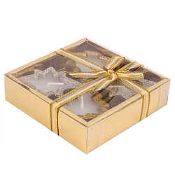 Свечи в наборе 4шт ёлочки ассорти