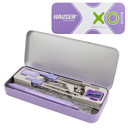 Готовальня 10 предметов "XO mate" в метал. футляре