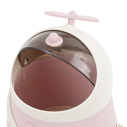 Ёмкость для мусора настольная бело-розовая