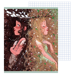 Тетрадь  48л кл. "Сказочная история" обл. мелов. картон , твин-лак