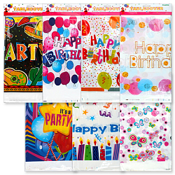 Праздничное украшение скатерть 180*108см "Happy birthday" полиэтиленовая ассорти