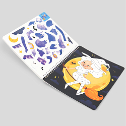 Раскраска с наклейками на гребне