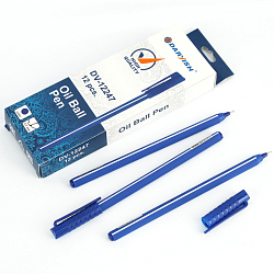 Ручка шар. синяя "Darvish" на масляной основе трехгранный синий корпус