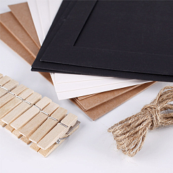 Растяжка с фоторамками 8*10,5 см(10 бум.рамок+10 прищепок+шпагат)   набор