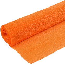 Бумага гофрированная поделочная  50*200см оранжевая (26) "Darvish"
