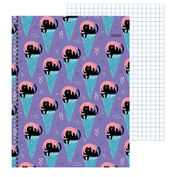 Тетрадь  48л кл. на гребне "Сладкая парочка" обл. мел. картон,