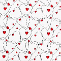 Бумага упаковочная Сердца