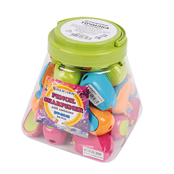 Точилка пласт. "Darvish" ассорти с контейнером, в пластиковой банке