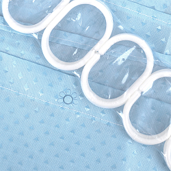 Шторка для ванной с кольцами 180*180см ассорти