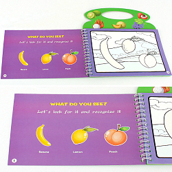 Раскраска  водная с маркером Фрукты