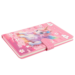 Блокнот 14,5*21см 80л на магнитной застёжке "Единорожка"