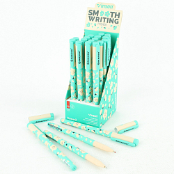 Ручка шар. синяя с чернилами на масляной основе корпус "Цветы" "soft"