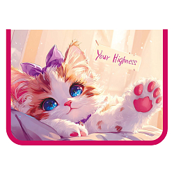 Папка  для тетрадей  А5 молния вокруг Голубоглазый котик