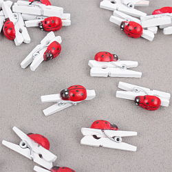 Прищепки "Божья коровка" декоративные деревянные 24 шт в наборе