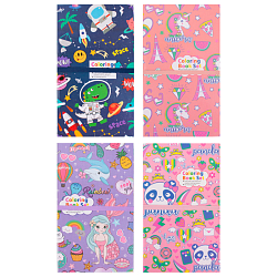 Раскраска с карандашами  (комплект 2 раскраски (10*18см)+ 10 цв.карандашей) (4вида)