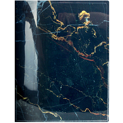 Папка с зажимом и карманом А4  Marble