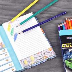 Карандаши 12цв "Darvish" "Машинка" корпус пластиковый шестигранный (набор)