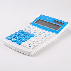Калькулятор настольный 12 разр.  "Darvish" 80*134*21мм  бело/голубой